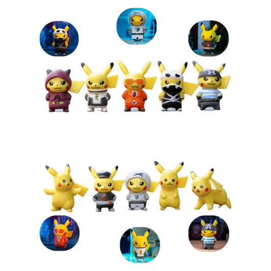 Set of 10 Pikachu Pokémon Mini Figures
