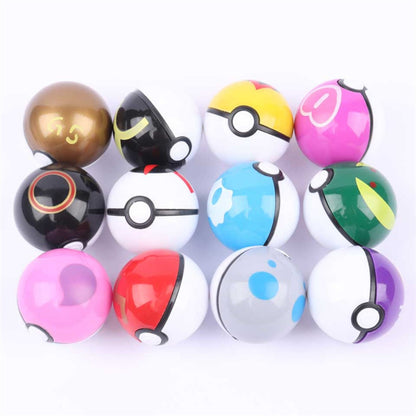Lot x12 Pokéballs with Pokémon figurines